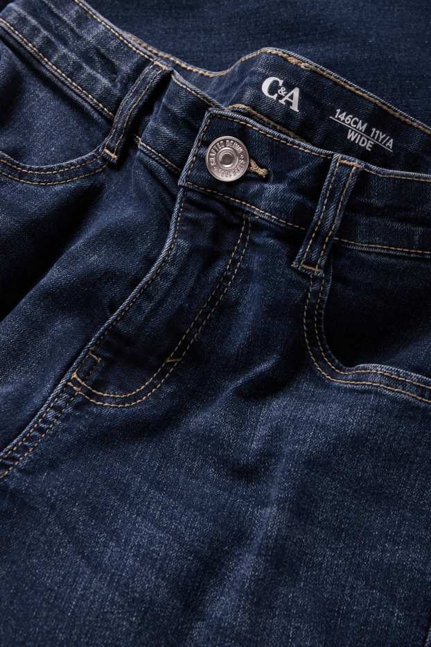 Children Girls - Wide leg jeans - denim-dark blue