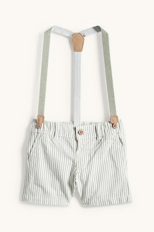 Baby Boys - Baby outfit - 3 piece - white / green