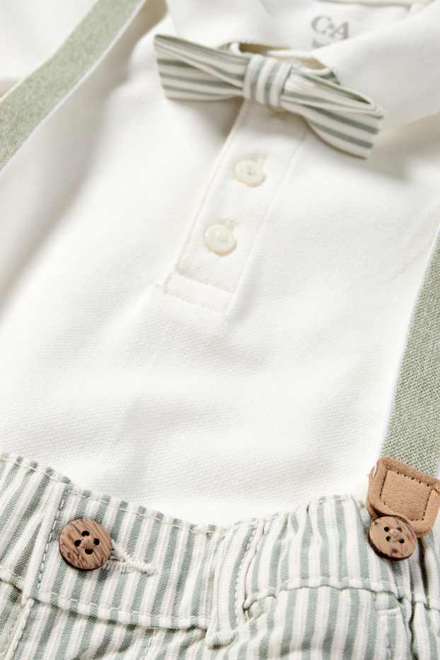 Baby Boys - Baby outfit - 3 piece - white / green