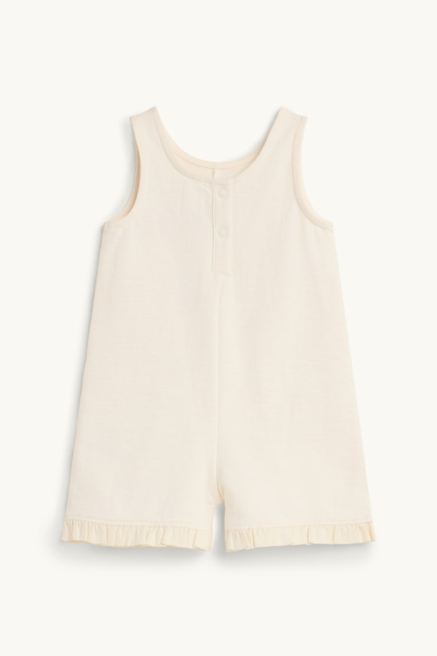 Baby Girls - Fruit - baby playsuit - white