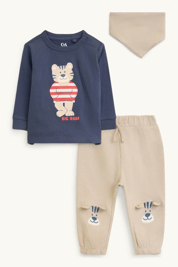 Baby Boys - Tiger - baby outfit - 3 piece - beige