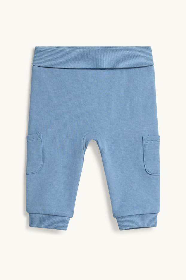 Baby Boys - Teddy bear - newborn outfit - 3 piece - blue / white