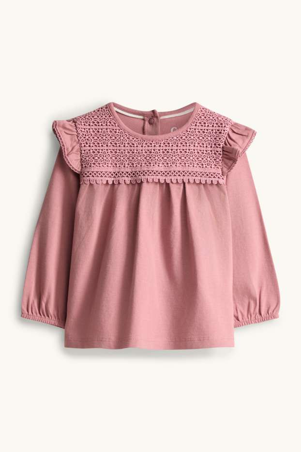Baby Girls - Cherry - baby outfit - 3 piece - white / rose
