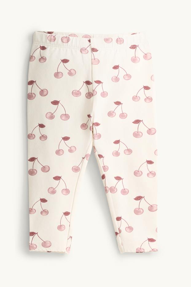 Baby Girls - Cherry - baby outfit - 3 piece - white / rose