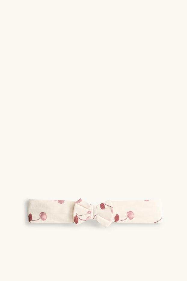 Baby Girls - Cherry - baby outfit - 3 piece - white / rose