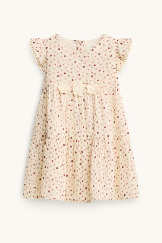 Baby Girls - Floral - baby dress - yellow