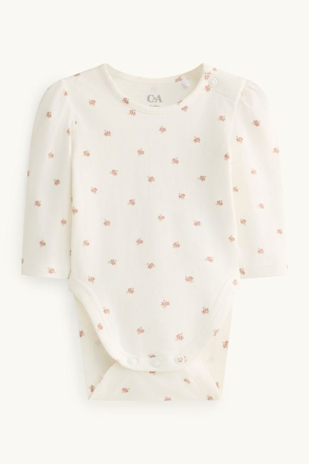Baby Girls - Floral - baby outfit - 2 piece - white / rose