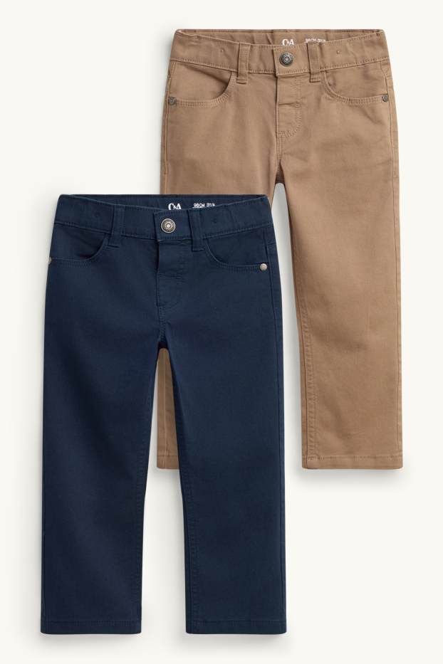Children Boys - Multipack of 2 - trousers - brown / dark blue