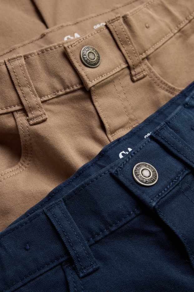 Children Boys - Multipack of 2 - trousers - brown / dark blue