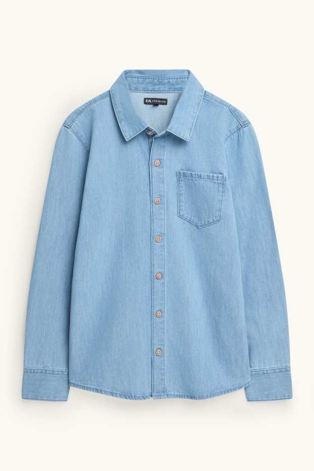 Children Boys - Denim shirt - denim-light blue