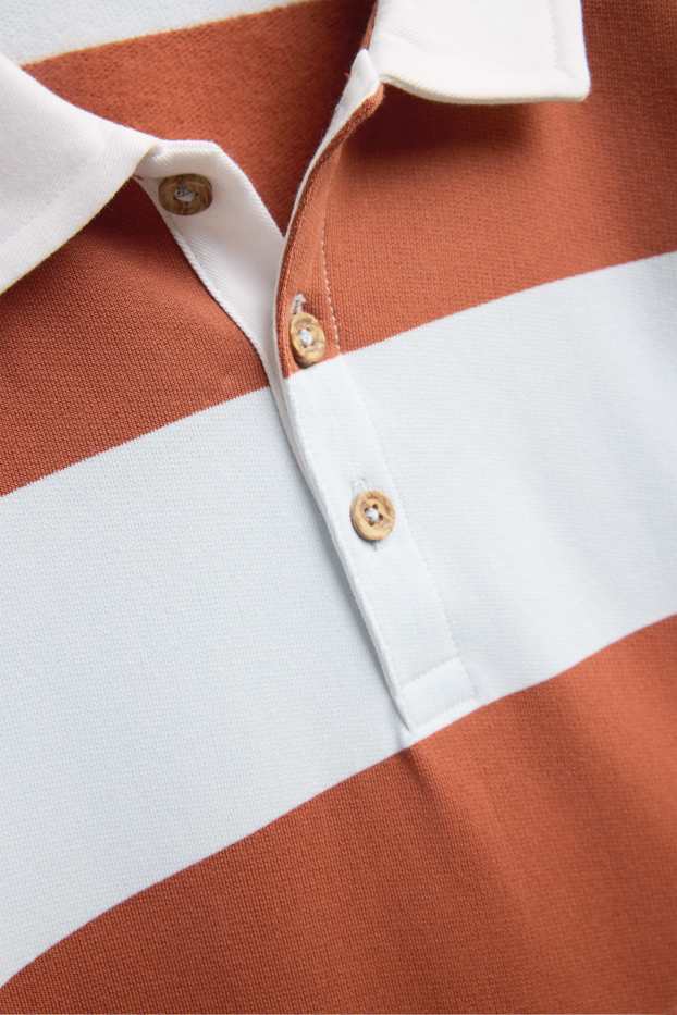 Children Boys - Sweatshirt - striped - orange / light blue