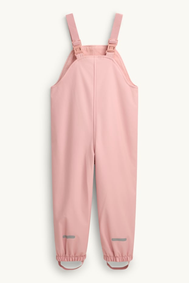 Children Girls - Waterproof trousers - lined - waterproof - light rose