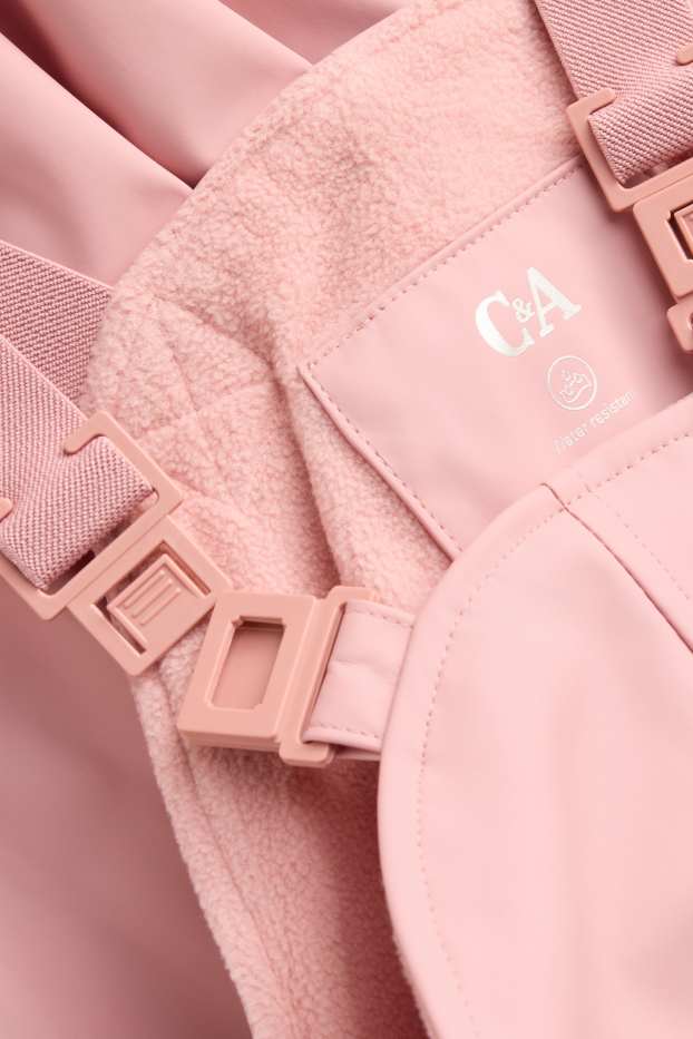 Children Girls - Waterproof trousers - lined - waterproof - light rose