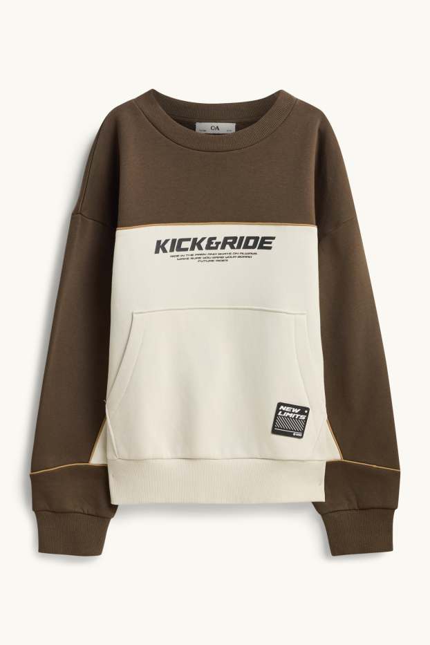 Children Boys - Sweatshirt - brown / cremewhite