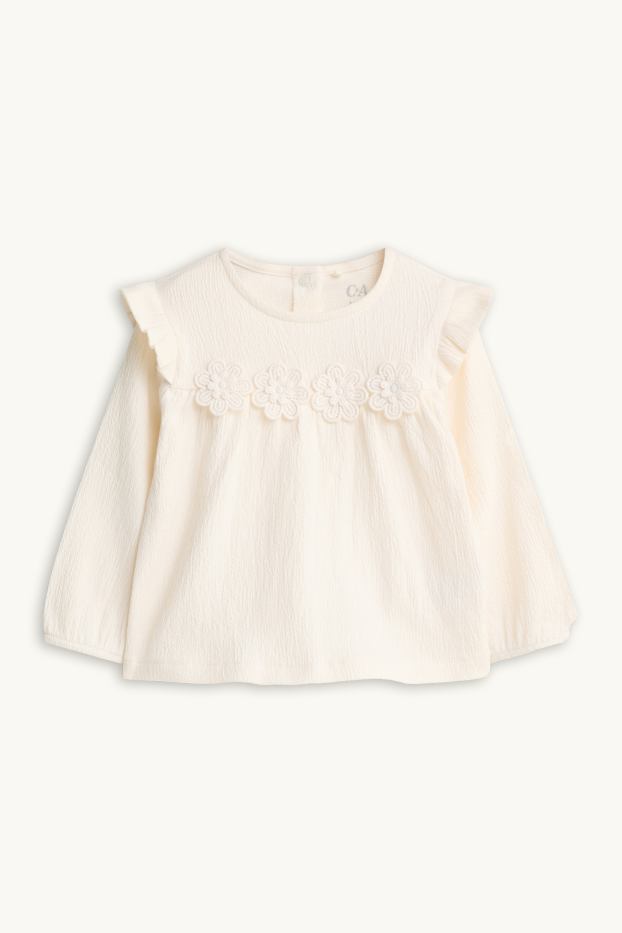 Baby Girls - Floral - baby outfit - white / pink