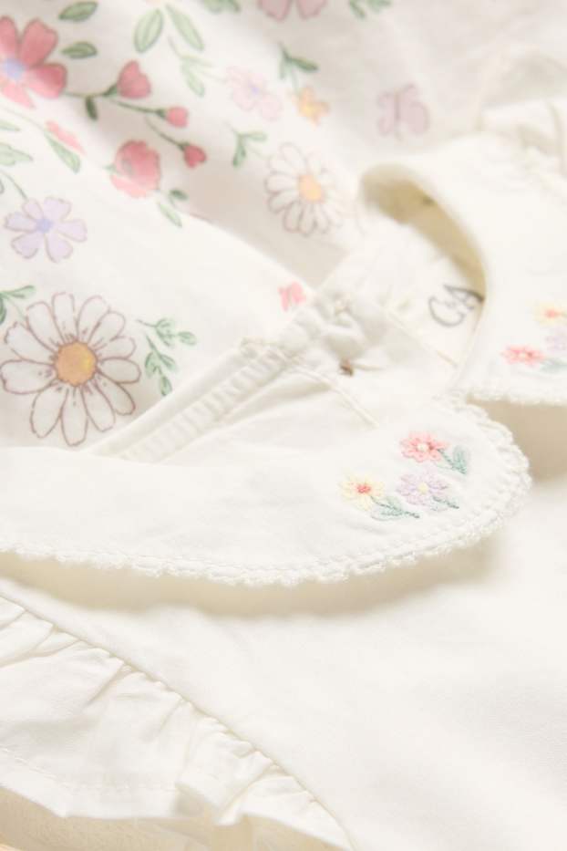 Baby Girls - Floral - baby dress - white