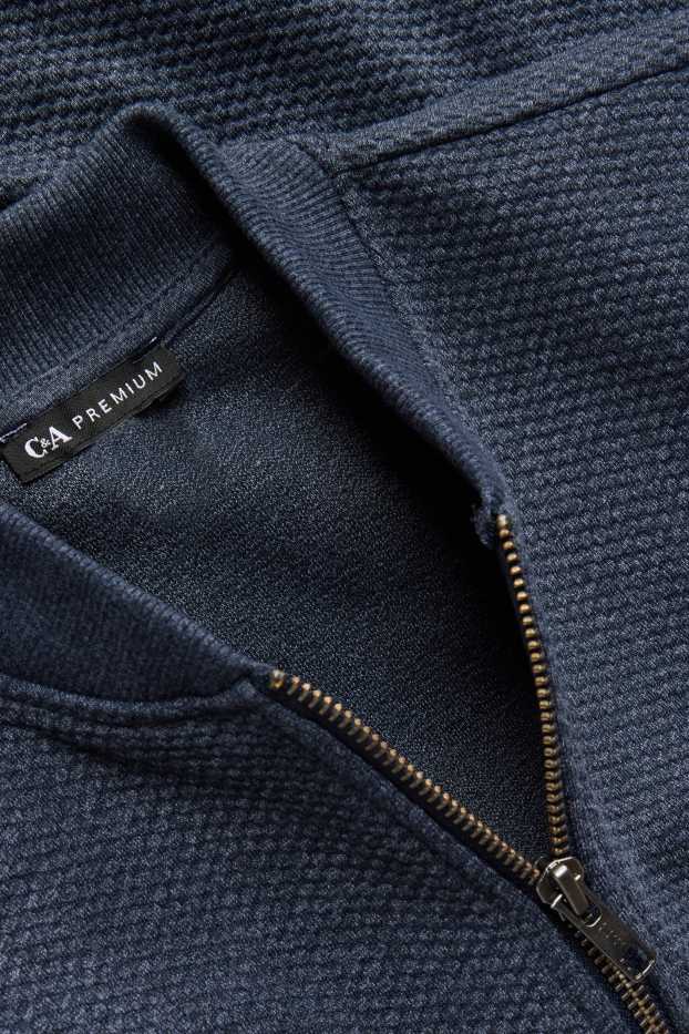 Children Boys - Zip-through sweatshirt - textured - dark blue