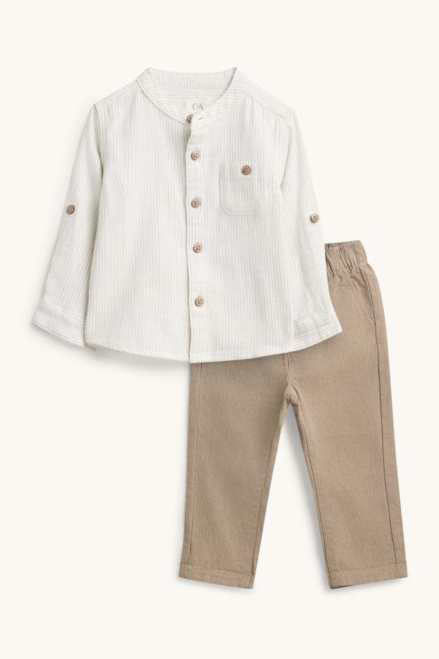 Baby Boys - Baby outfit - 2 piece - white