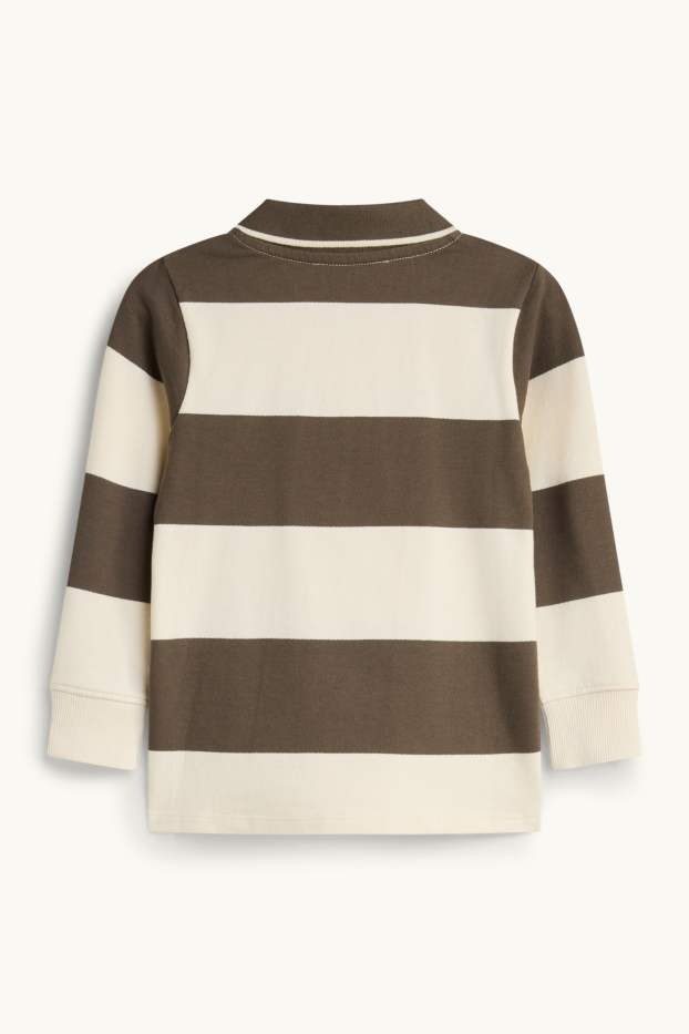 Children Boys - Polo shirt - striped - brown / cremewhite