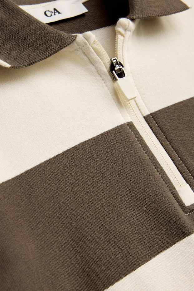 Children Boys - Polo shirt - striped - brown / cremewhite