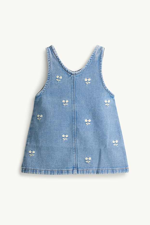 Baby Girls - Floral - baby outfit - 2 piece - blue denim