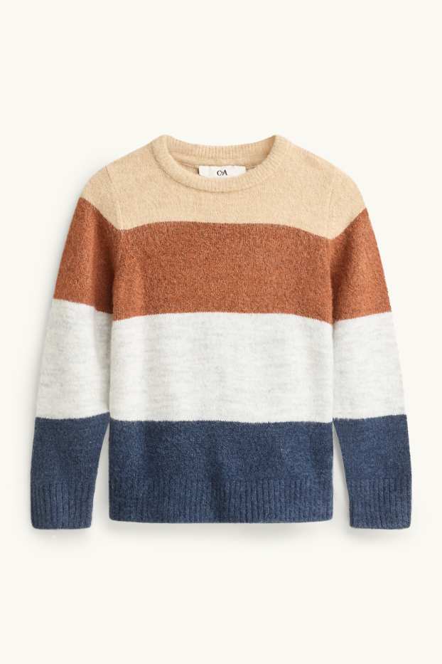 Children Boys - Jumper - beige / blue