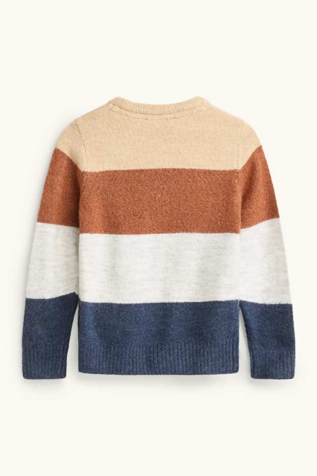Children Boys - Jumper - beige / blue
