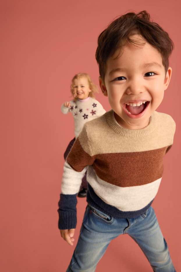 Children Boys - Jumper - beige / blue