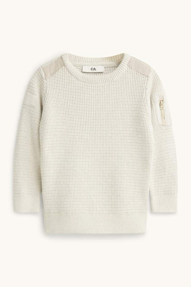 Children Boys - Jumper - textured - cremewhite