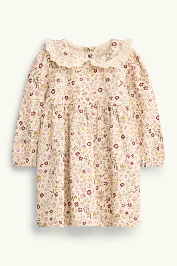Baby Girls - Floral - baby outfit - 2 piece - patterned - rose / beige