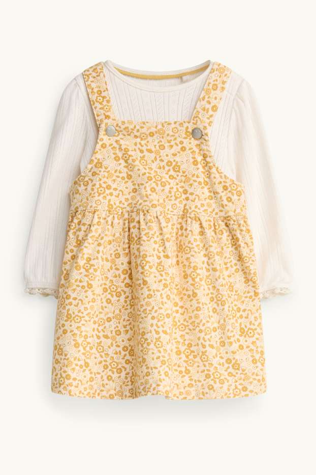 Baby Girls - Floral - baby outfit - 2 piece - yellow