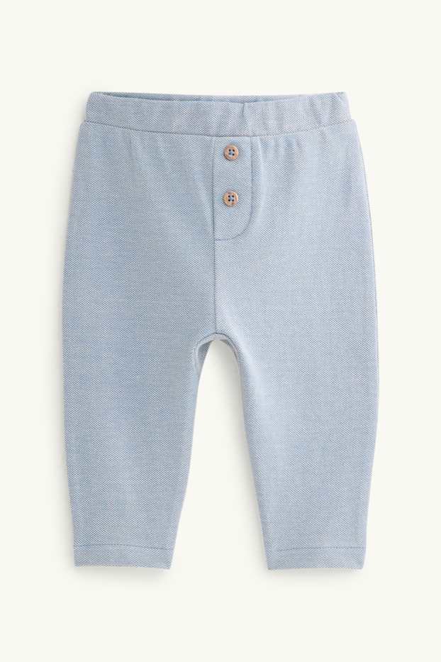 Baby Boys - Newborn outfit - 2 piece - white / light blue