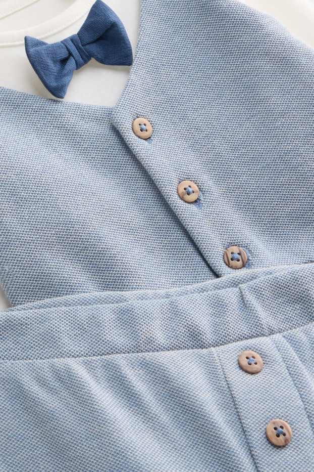 Baby Boys - Newborn outfit - 2 piece - white / light blue