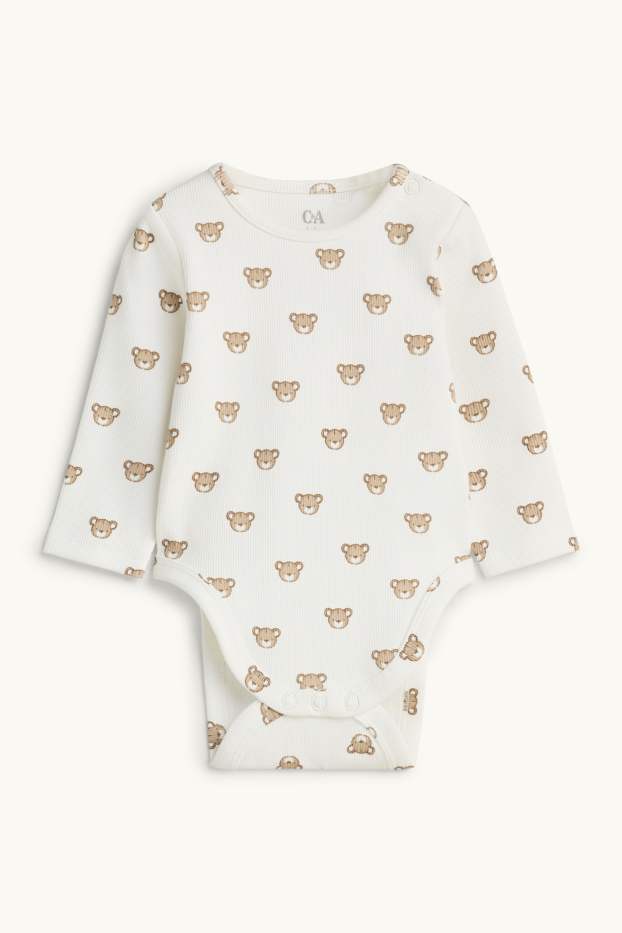 Baby Boys - Teddy bear - newborn outfit - 2-piece - blue / white