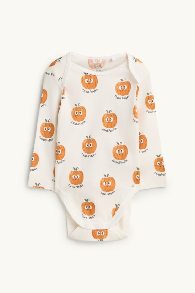 Unisex - Pumpkin - Halloween baby bodysuit - orange / cremewhite