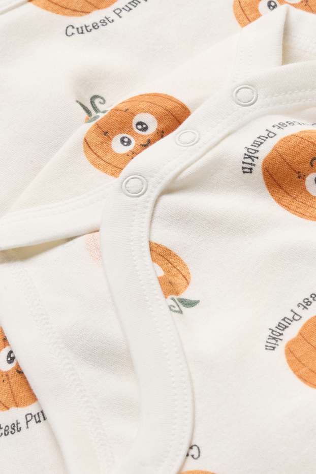 Unisex - Pumpkin - Halloween baby bodysuit - orange / cremewhite