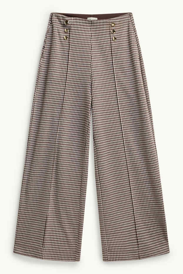 Children Girls - Cloth trousers - patterned - brown / cremewhite