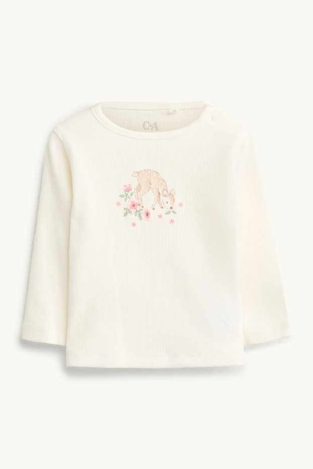 Baby Girls - Deer and flower - baby outfit - 3 piece - green / beige