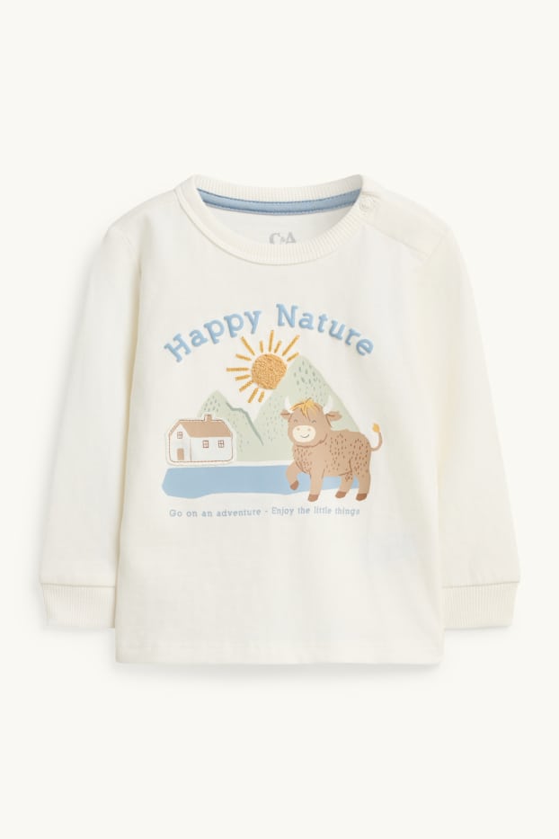Baby Boys - Bull - baby outfit - 2 piece - blue / white