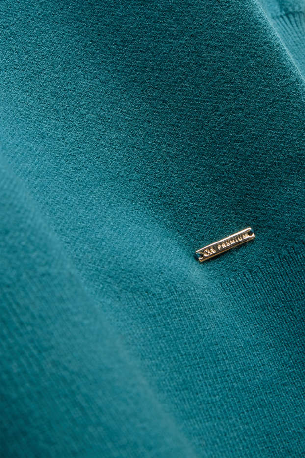 Children Girls - Knitted dress - petrol