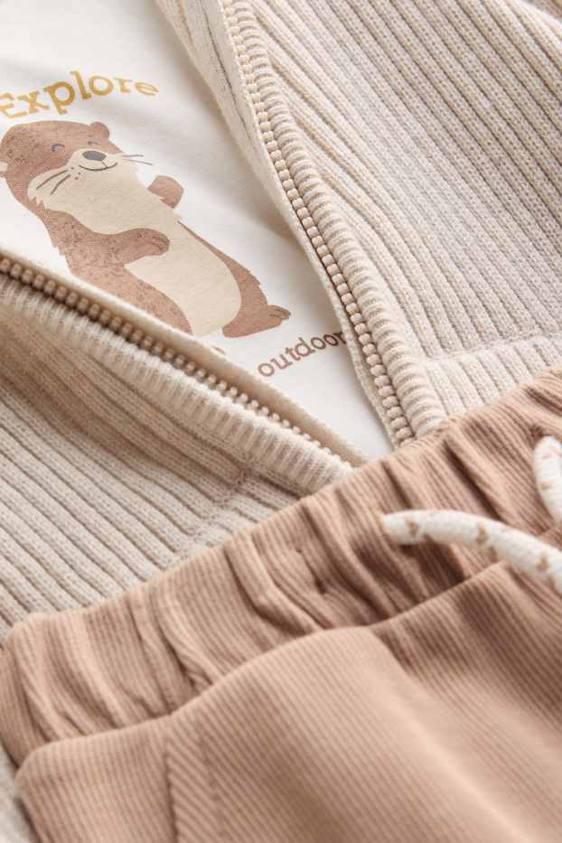 Baby Boys - Otter - baby outfit - 3 piece - beige