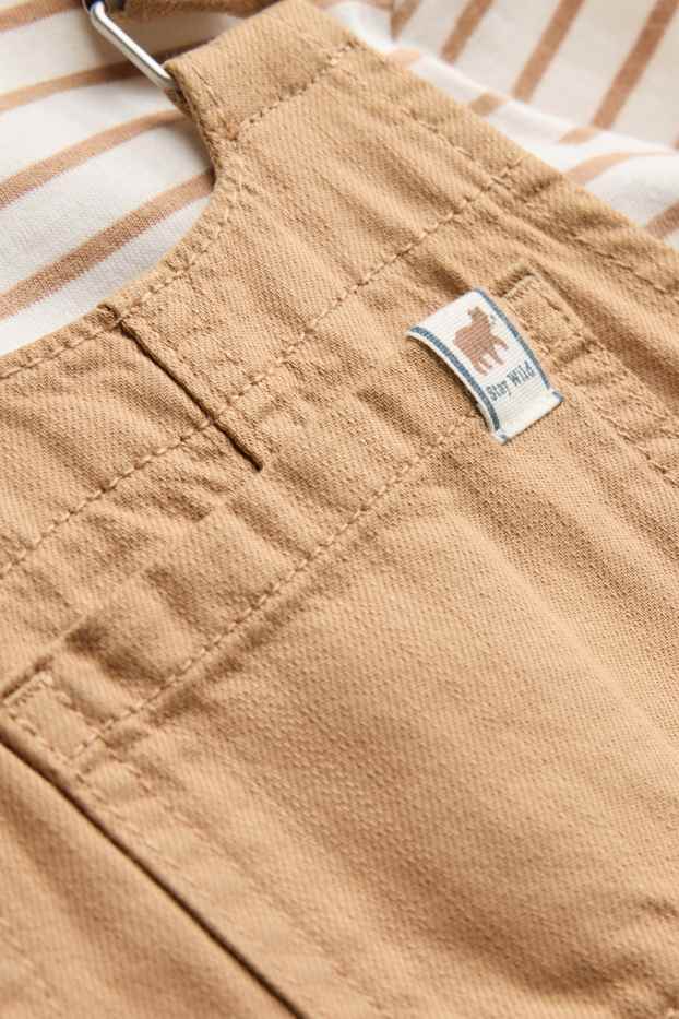 Baby Boys - Bear - baby outfit - 2 piece - beige