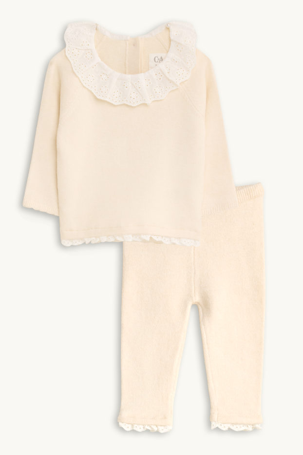 Baby Girls - Baby outfit - 2 piece - light yellow