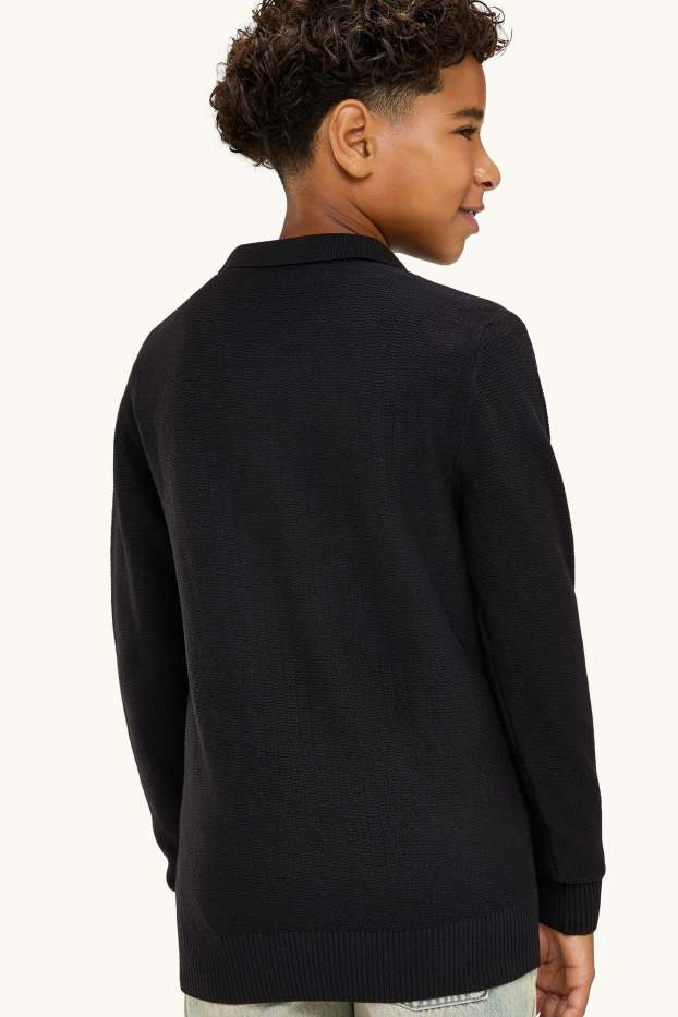Children Boys - Long sleeve top - black