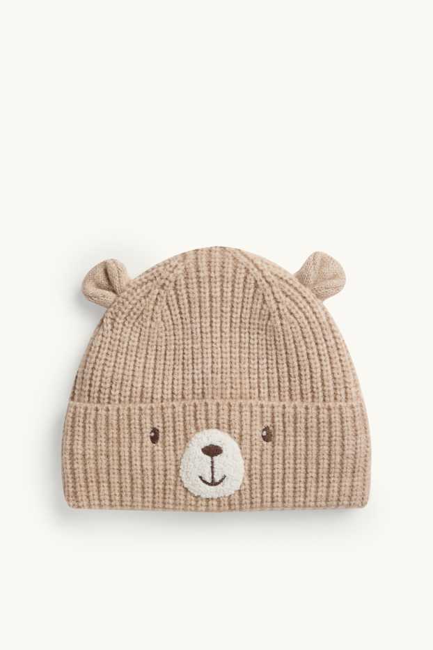 Baby Boys - Little bear - baby hat - light brown