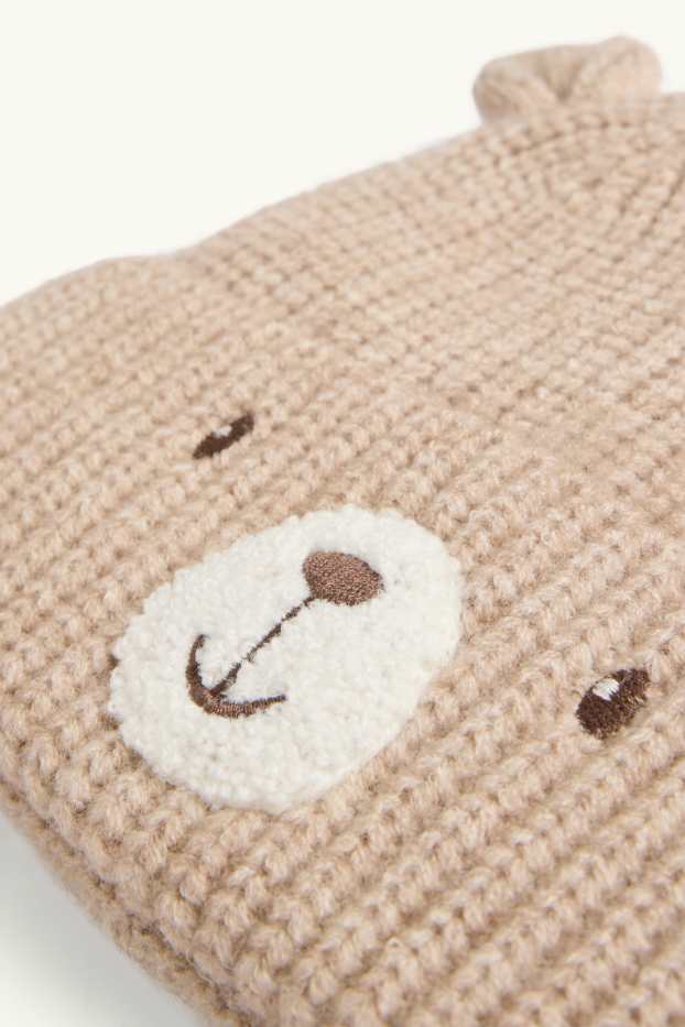 Baby Boys - Little bear - baby hat - light brown