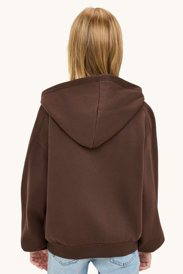 Children Girls - Zip-through hoodie - brown
