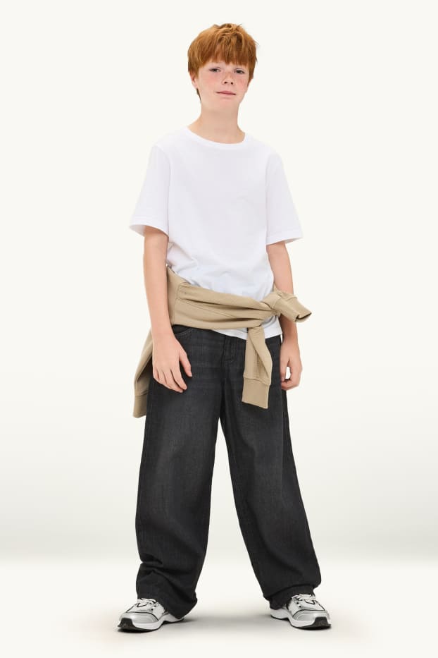 Children Boys - Baggy jeans - thermal jeans - denim-dark gray