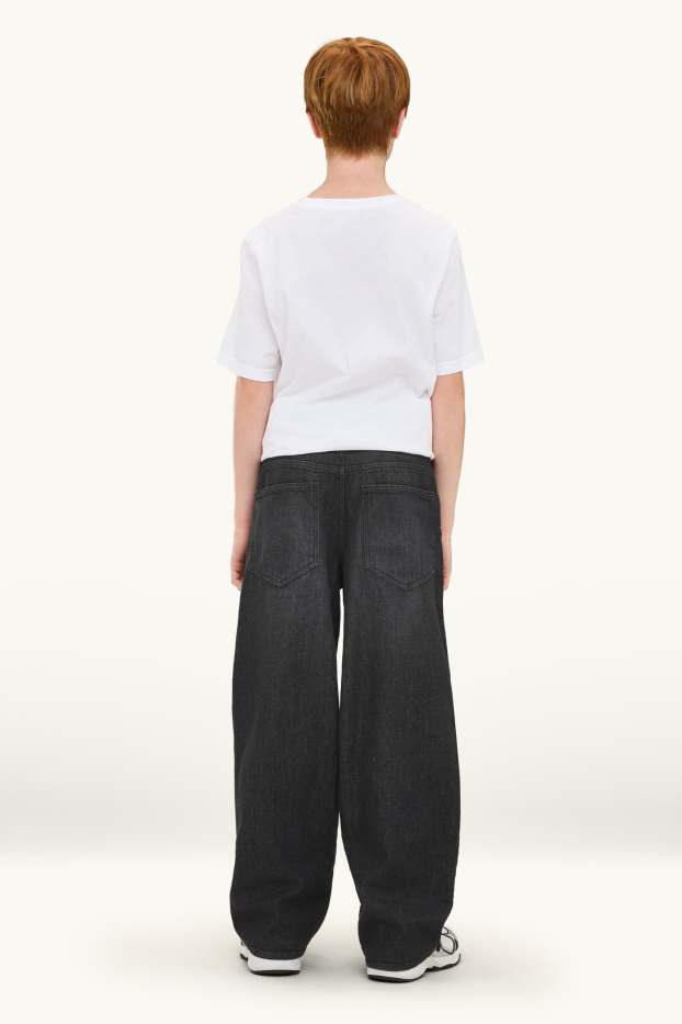 Children Boys - Baggy jeans - thermal jeans - denim-dark gray