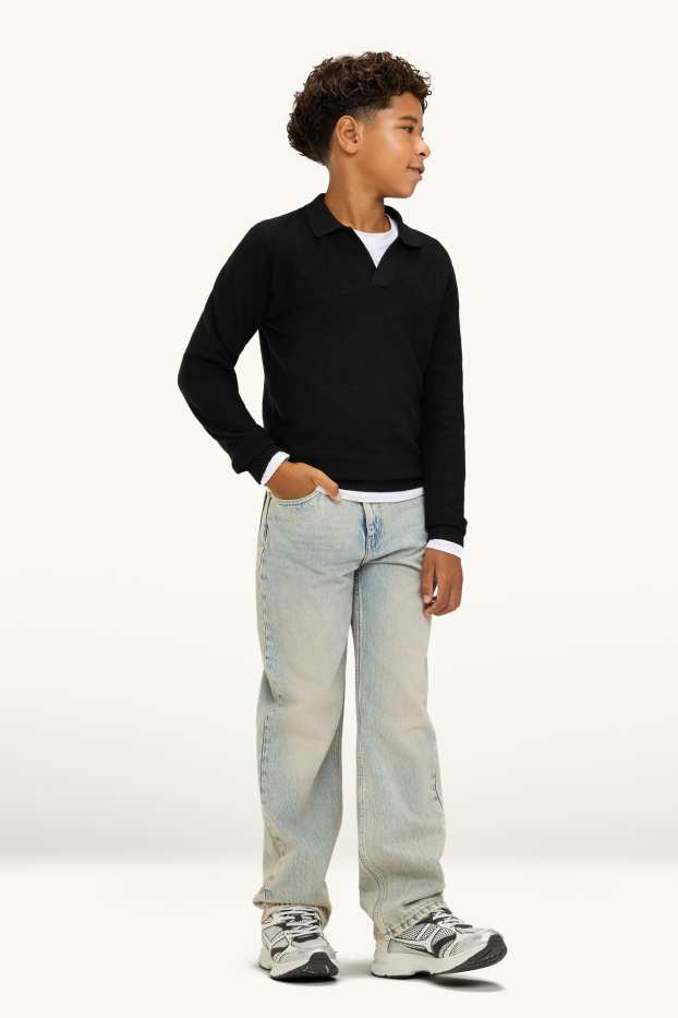 Children Boys - Relaxed jeans - extra-narrow waistband - denim-light blue